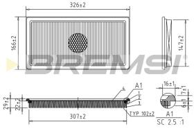 BREMSI FA2342 - FILTRI ARIA - AIR FILTER
