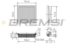 BREMSI FA2344 - FILTRI ARIA - AIR FILTER