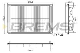 BREMSI FA2394 - FILTRI ARIA - AIR FILTER