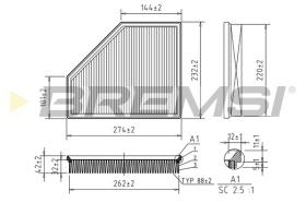 BREMSI FA2395 - FILTRI ARIA - AIR FILTER
