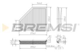 BREMSI FA2396 - FILTRI ARIA - AIR FILTER