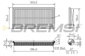 BREMSI FA2398 - FILTRI ARIA - AIR FILTER
