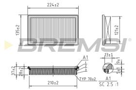 BREMSI FA2410 - FILTRI ARIA - AIR FILTER
