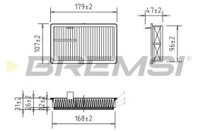BREMSI FA2412 - FILTRI ARIA - AIR FILTER