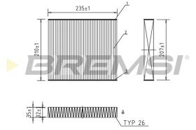BREMSI FC0068A - FILTRI ABITACOLO - CABIN FILTER