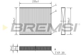 BREMSI FC0069 - FILTRI ABITACOLO - CABIN FILTER