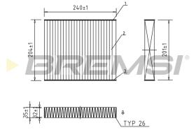 BREMSI FC0073A - FILTRI ABITACOLO - CABIN FILTER