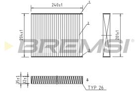 BREMSI FC0073C - FILTRI ABITACOLO - CABIN FILTER