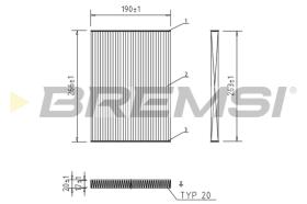BREMSI FC0076A - FILTRI ABITACOLO - CABIN FILTER