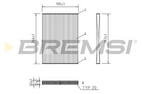 BREMSI FC0076C - FILTRI ABITACOLO - CABIN FILTER