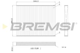 BREMSI FC0081A - FILTRI ABITACOLO - CABIN FILTER
