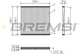 BREMSI FC0089 - FILTRI ABITACOLO - CABIN FILTER