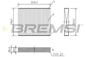 BREMSI FC0094A - FILTRI ABITACOLO - CABIN FILTER
