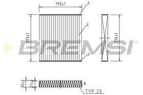 BREMSI FC0099A - FILTRI ABITACOLO - CABIN FILTER