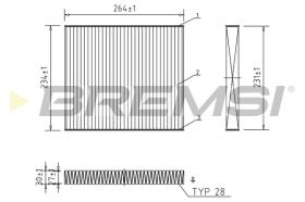 BREMSI FC0107C - FILTRI ABITACOLO - CABIN FILTER