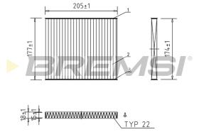 BREMSI FC0162C - FILTRI ABITACOLO - CABIN FILTER
