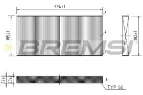 BREMSI FC0164 - FILTRI ABITACOLO - CABIN FILTER