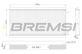 BREMSI FC0164C - FILTRI ABITACOLO - CABIN FILTER