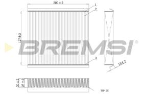 BREMSI FC0167C - FILTRI ABITACOLO - CABIN FILTER