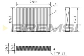 BREMSI FC0168 - FILTRI ABITACOLO - CABIN FILTER