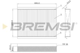 BREMSI FC0168C - FILTRI ABITACOLO - CABIN FILTER
