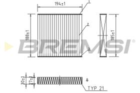 BREMSI FC0171A - FILTRI ABITACOLO - CABIN FILTER
