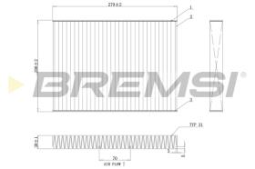 BREMSI FC0181C - FILTRI ABITACOLO - CABIN FILTER