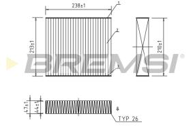 BREMSI FC0401C - FILTRI ABITACOLO - CABIN FILTER