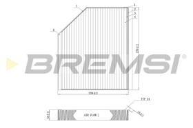 BREMSI FC0406C - FILTRI ABITACOLO - CABIN FILTER