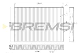 BREMSI FC0410C - FILTRI ABITACOLO - CABIN FILTER