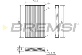 BREMSI FC0414C - FILTRI ABITACOLO - CABIN FILTER