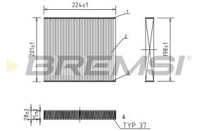 BREMSI FC0418 - FILTRI ABITACOLO - CABIN FILTER