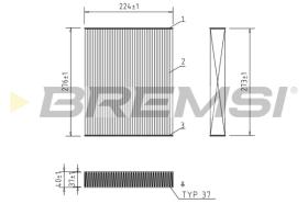BREMSI FC0422 - FILTRI ABITACOLO - CABIN FILTER
