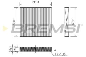 BREMSI FC0431 - FILTRI ABITACOLO - CABIN FILTER