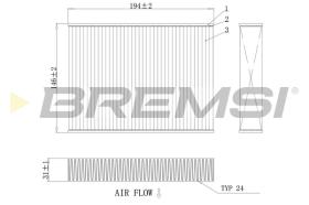 BREMSI FC0432C - FILTRI ABITACOLO - CABIN FILTER