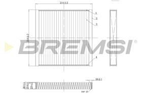 BREMSI FC0437C - FILTRI ABITACOLO - CABIN FILTER