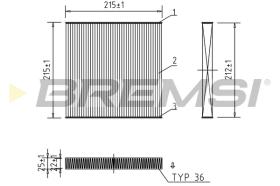 BREMSI FC0439 - FILTRI ABITACOLO - CABIN FILTER