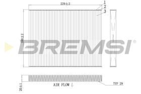 BREMSI FC0443C - FILTRI ABITACOLO - CABIN FILTER