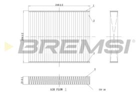 BREMSI FC0449C - FILTRI ABITACOLO - CABIN FILTER