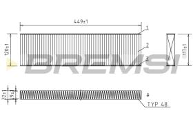 BREMSI FC0474C - FILTRI ABITACOLO - CABIN FILTER