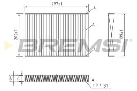 BREMSI FC0484C - FILTRI ABITACOLO - CABIN FILTER
