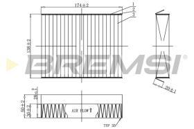 BREMSI FC0490 - FILTRI ABITACOLO - CABIN FILTER