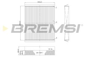 BREMSI FC0501C - FILTRI ABITACOLO - CABIN FILTER
