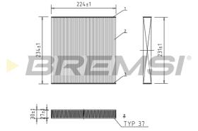 BREMSI FC0849 - FILTRI ABITACOLO - CABIN FILTER