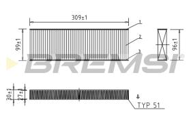 BREMSI FC0852 - FILTRI ABITACOLO - CABIN FILTER