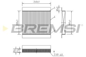 BREMSI FC0854 - FILTRI ABITACOLO - CABIN FILTER