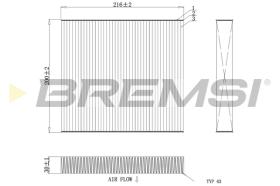 BREMSI FC0855 - FILTRI ABITACOLO - CABIN FILTER