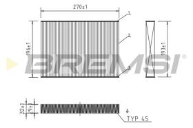 BREMSI FC0861 - FILTRI ABITACOLO - CABIN FILTER