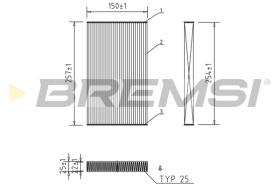 BREMSI FC0865 - FILTRI ABITACOLO - CABIN FILTER