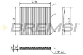 BREMSI FC0869 - FILTRI ABITACOLO - CABIN FILTER